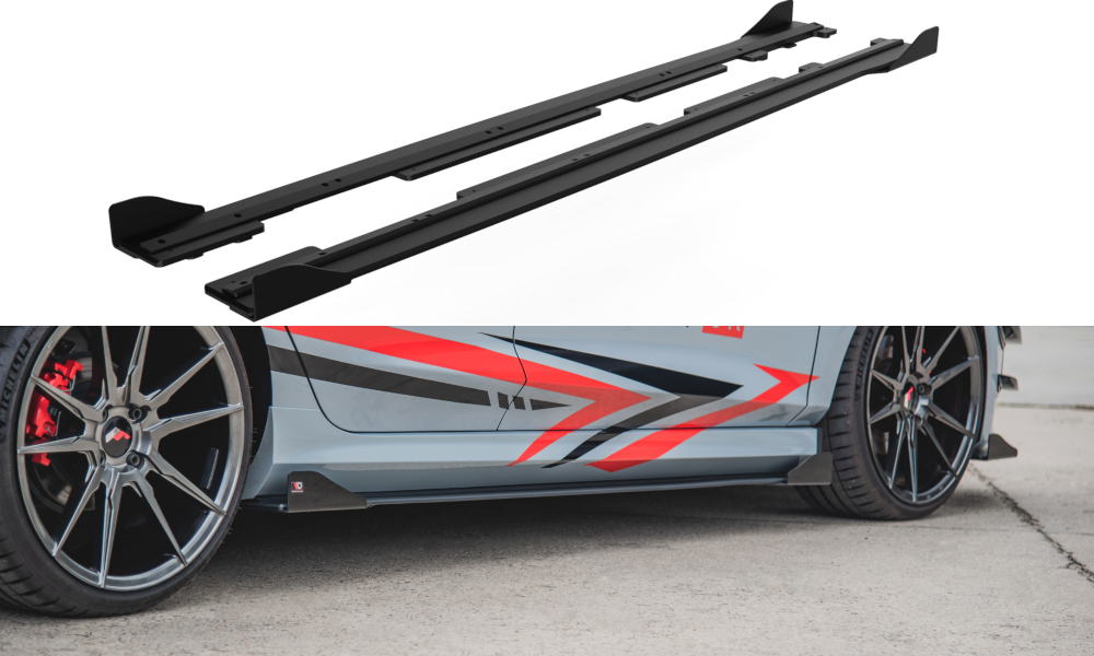 Image of Zijskirts Diffusers+Flaps Ford Fiesta MK8 St/ST-Line-GB V1