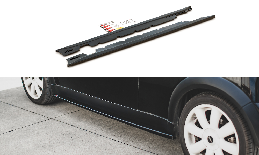 Image of Side Skirts Diffusers Mini Cooper / One R50 - Gloss Black