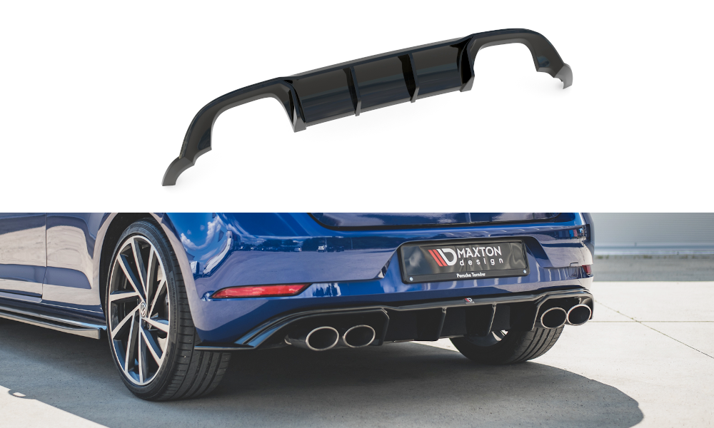 Image of Rear Valance V.3 VW Golf 7 R Facelift - Gloss Black