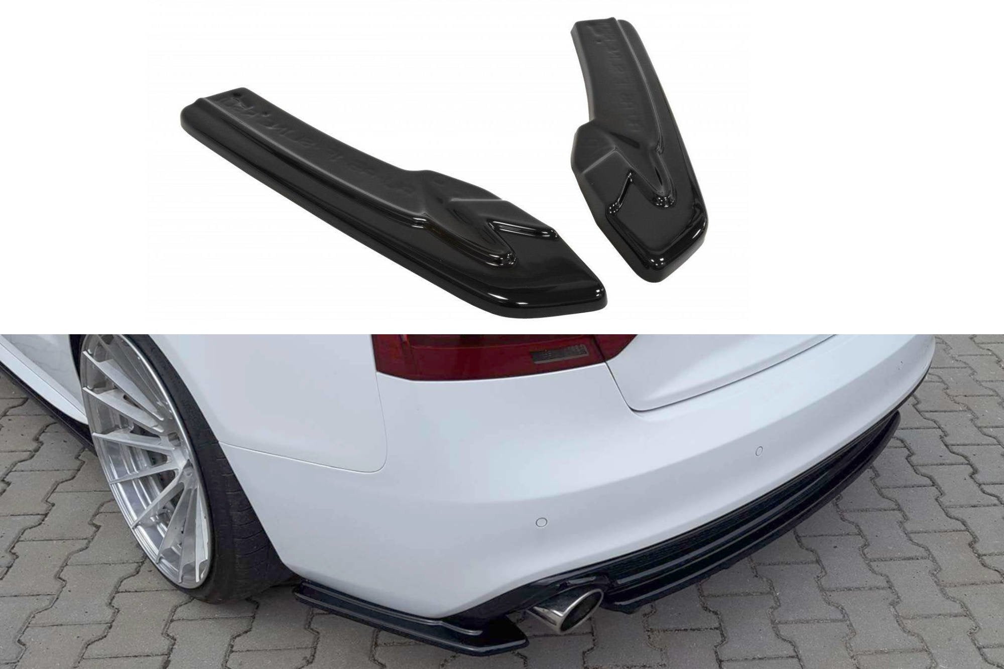 Image of Rear Side Splitters Audi A5 S-Line (Facelift) - Gloss Black