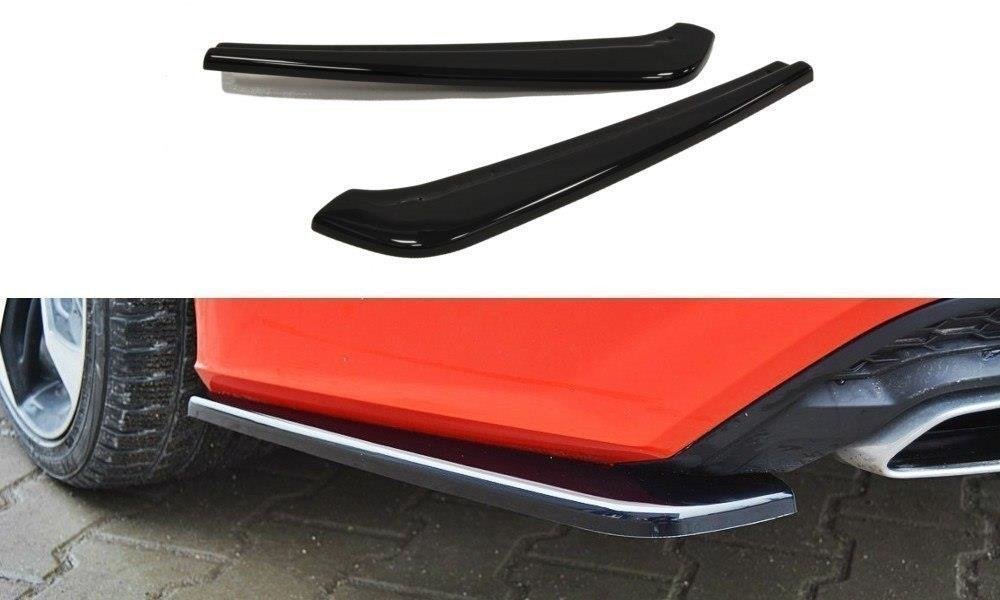 Image of Rear Side Splitters Audi A7 S-Line (Facelift) - Gloss Black