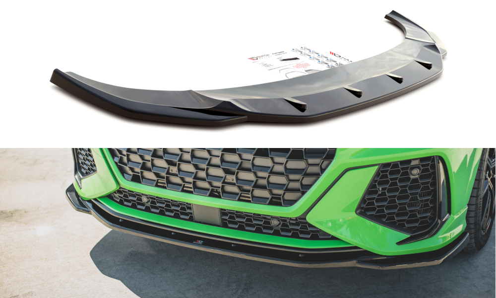 Image of Voorsplitter V.2 Audi RSQ3 F3 - Glanzend Zwart