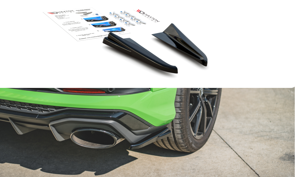 Image of Achterzijsplitters Audi RSQ3 F3 - Glanzend Zwart