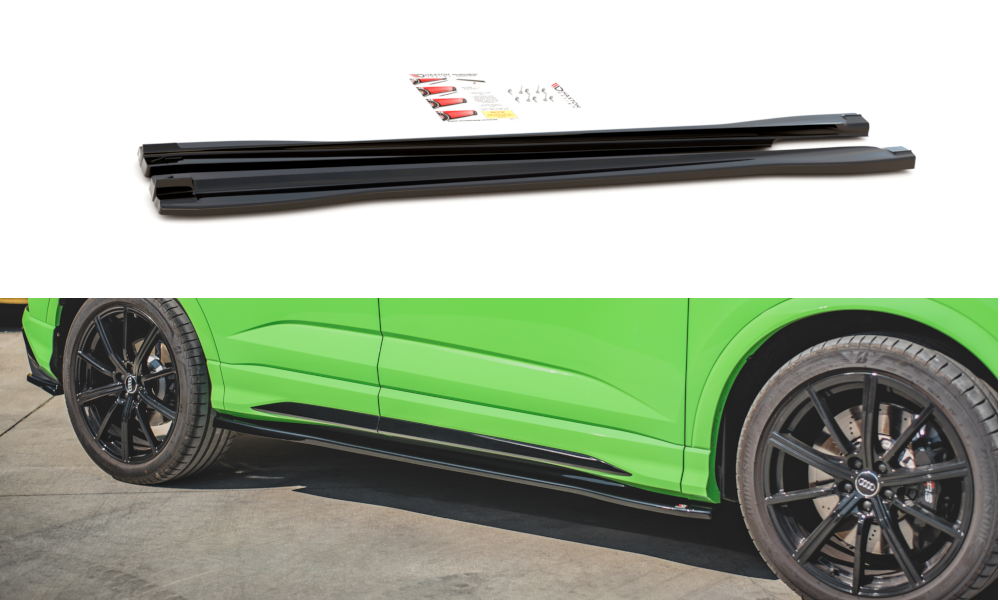Image of Sideskirts diffusers Audi RSQ3 F3 - Glanzend Zwart