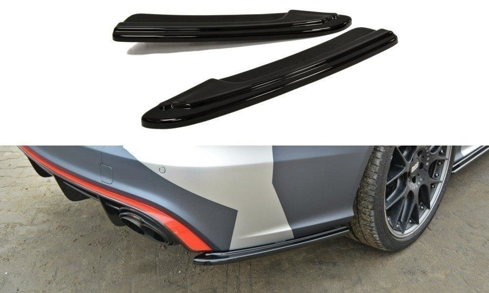 Image of Zijsplitters achter Audi RS6 C7 / C7 FL - Glanzend Zwart