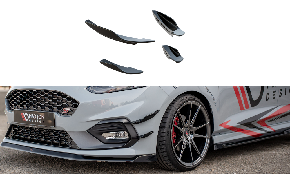 Image of Front Bumper Wings (Canards) V.2 Ford Fiesta MK8 ST / ST-Lin