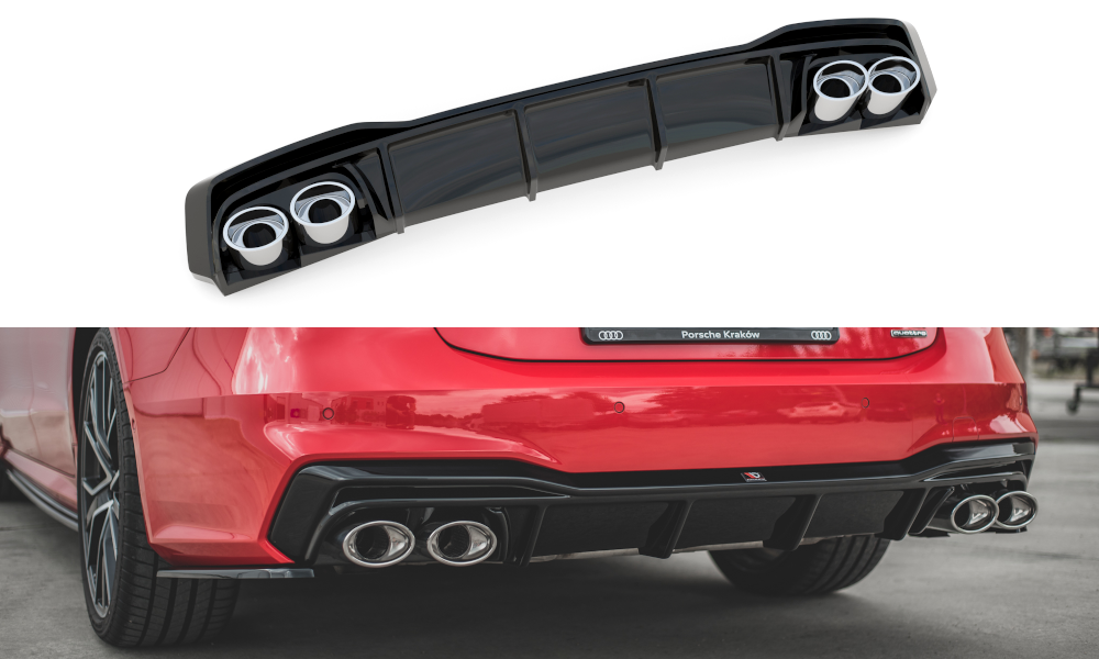 Image of Valance+Exhaust Ends Imitation Audi A7 C8 S-Line-Incl. Cee V1