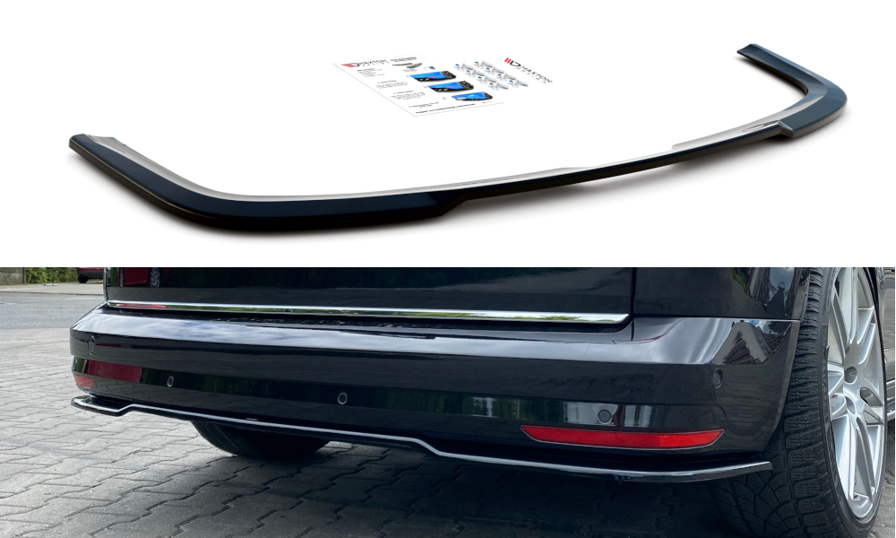 Image of Central Rear Splitter Volkswagen Caddy MK. 4 - Gloss Black