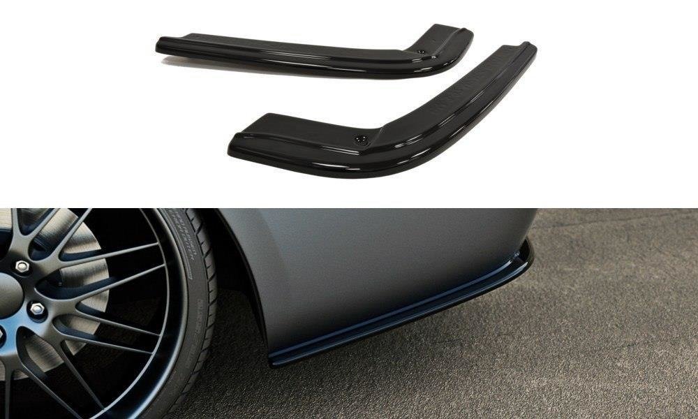 Image of Rear Side Splitters For BMW 3 E92 Mpack - Gloss Black