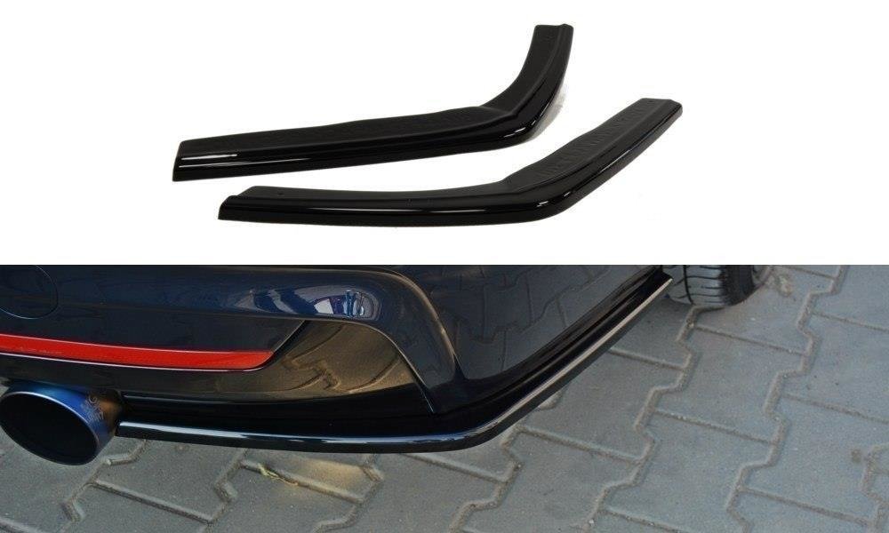 Image of Rear Side Splitters For BMW 4 F32 M-Pack - Gloss Black