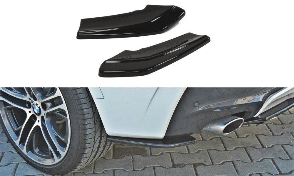 Image of Rear Side Splitters For BMW X4 M-Pack - Gloss Black