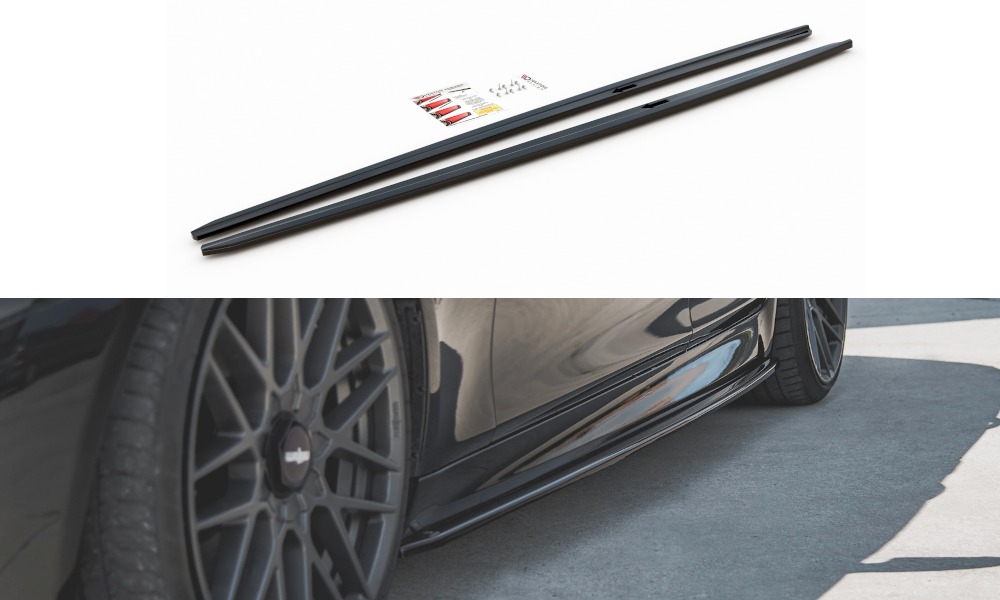 Image of Side Skirts Diffusers V.2 BMW 5 F10/F11 M-Pack - Gloss Black