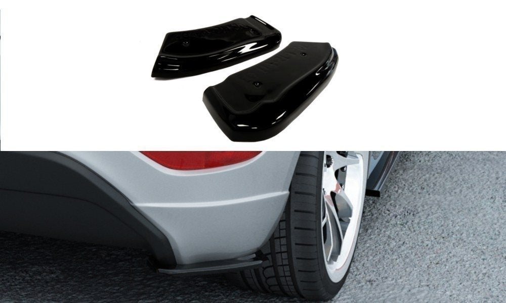 Image of Rear Side Splitters Ford Fiesta - Gloss Black