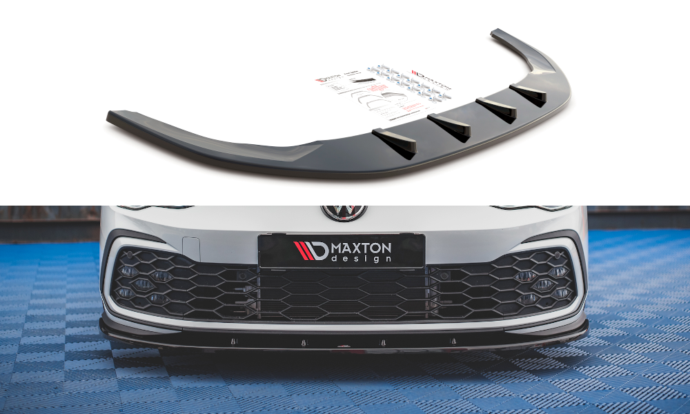 Image of Front Splitter Volkswagen Golf 8 GTi - Gloss Black