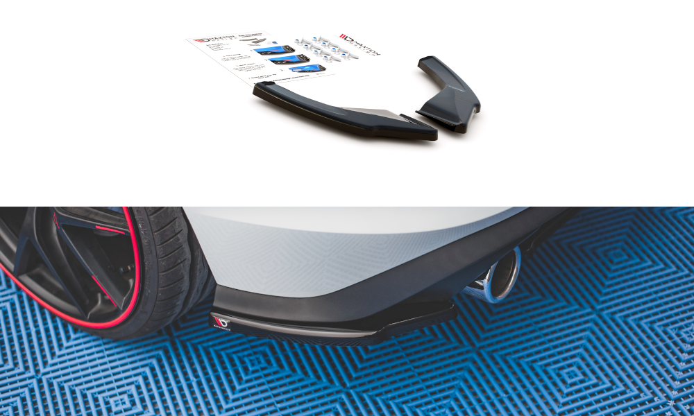 Image of Rear Side Splitters Volkswagen Golf 8 GTi - Gloss Black