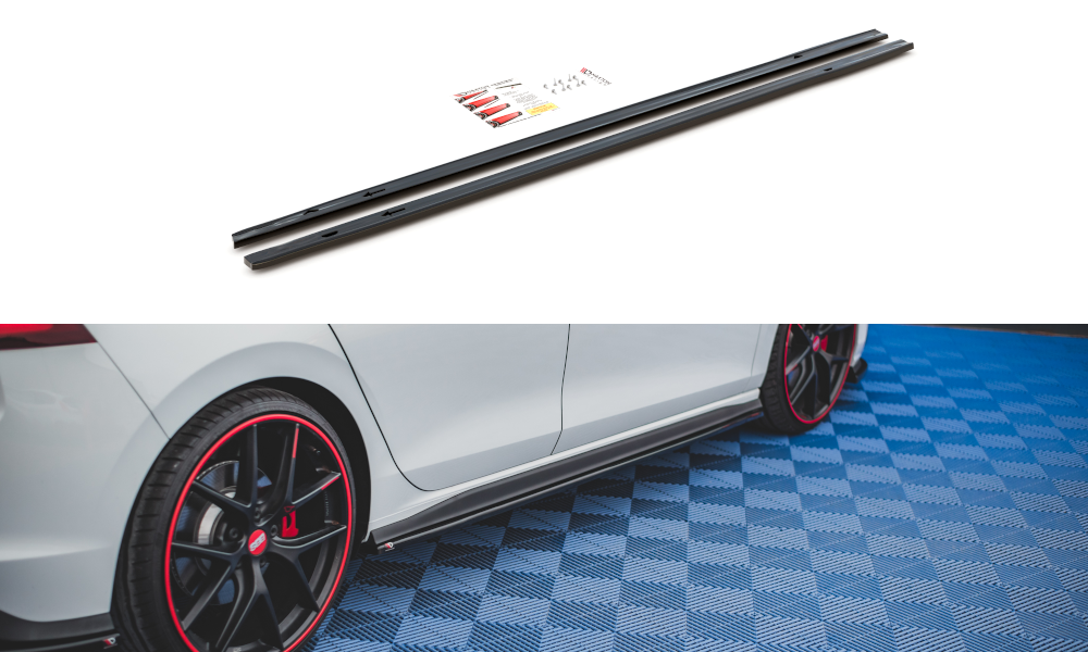 Side Skirts Diffusers Volkswagen Golf 8 GTi - Gloss Black