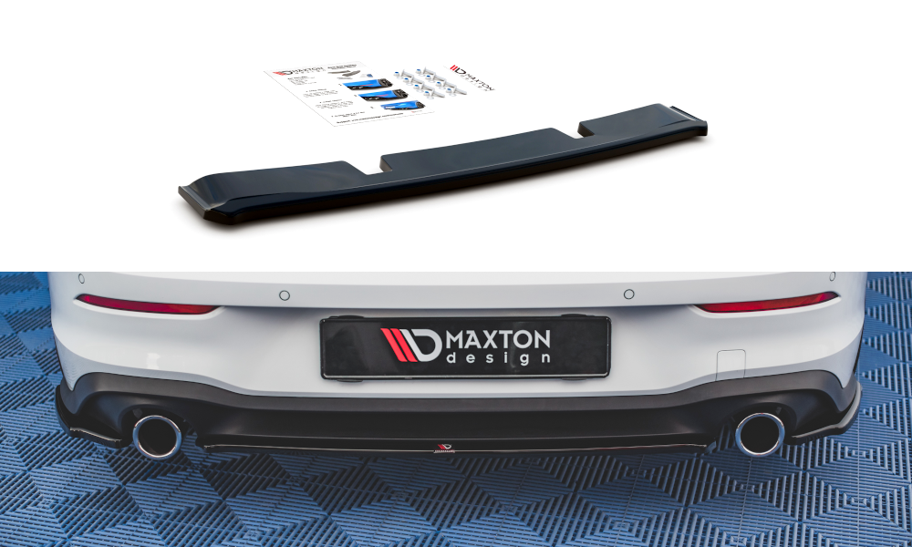 Image of Central Rear Splitter Volkswagen Golf 8 GTi - Gloss Black