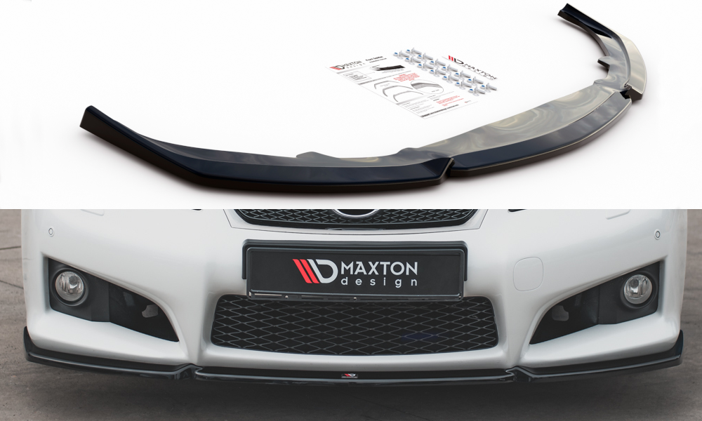 Image of Front Splitter V.1 Lexus Is F MK2 - Gloss Black