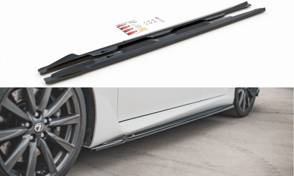Image of Side Skirts Diffusers Lexus Is F MK2 - Gloss Black