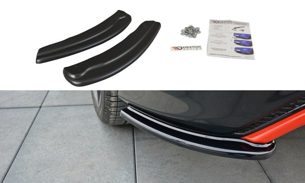 Image of Rear Side Splitters Ford Focus ST-Line MK3 FL - Gloss Black