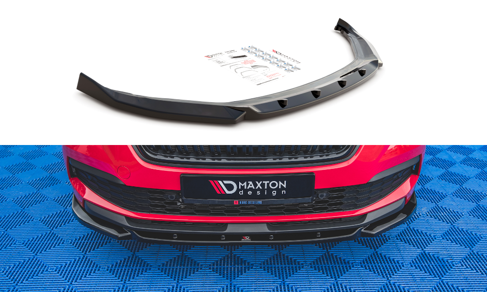 Image of Front Splitter V.1 Skoda Kamiq - Gloss Black