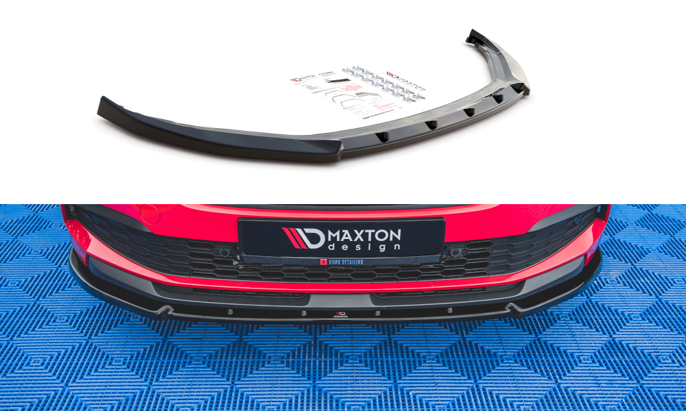 Image of Front Splitter V.2 Skoda Kamiq - Gloss Black