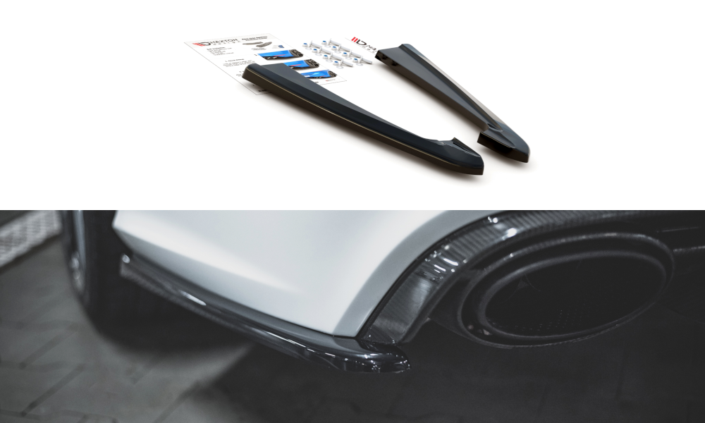 Image of Achterzijsplitters V.2 Audi RS6 C7 - Glanzend Zwart
