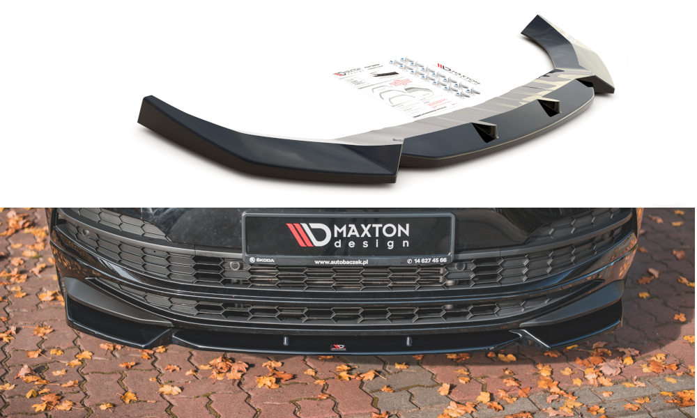 Image of Front Splitter Skoda Karoq Sportline - Gloss Black