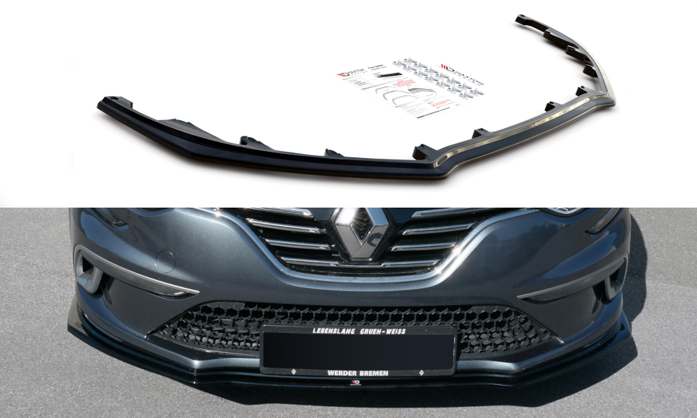 Image of Front Splitter Renault Megane MK.4 GT-Line - Gloss Black