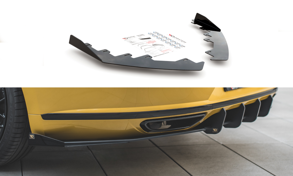 Image of Rear Side Flaps Volkswagen Arteon R-Line - Gloss Black