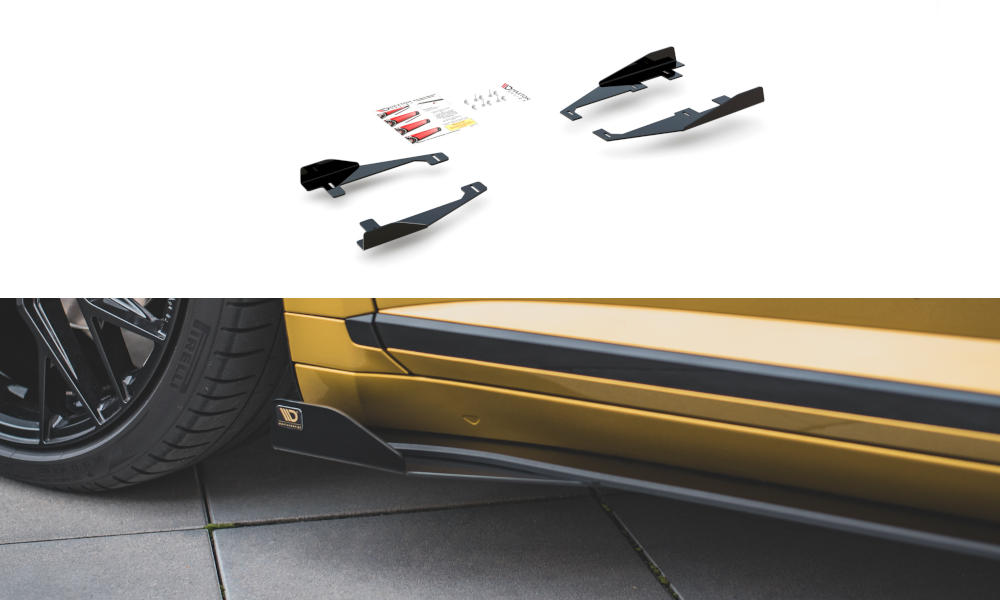 Image of Side Flaps Volkswagen Arteon R-Line - Gloss Black