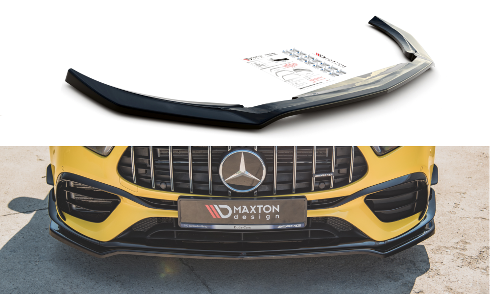 Image of Front Splitter V.1 Mercedes-AMG A 45 S W177 - Gloss Black