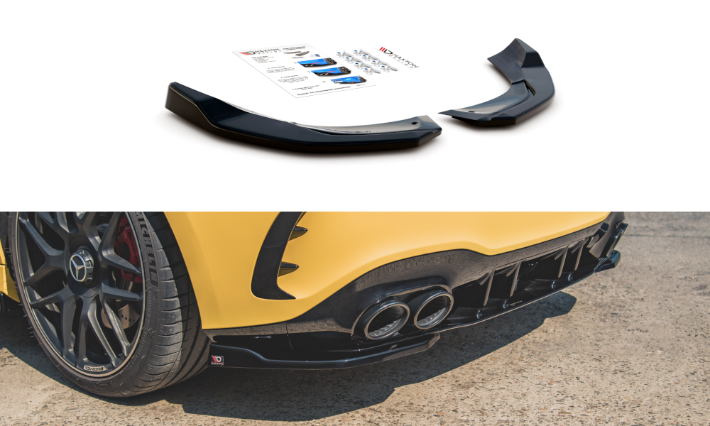 Image of Rear Side Splitters Mercedes-AMG A 45 S W177 - Gloss Black