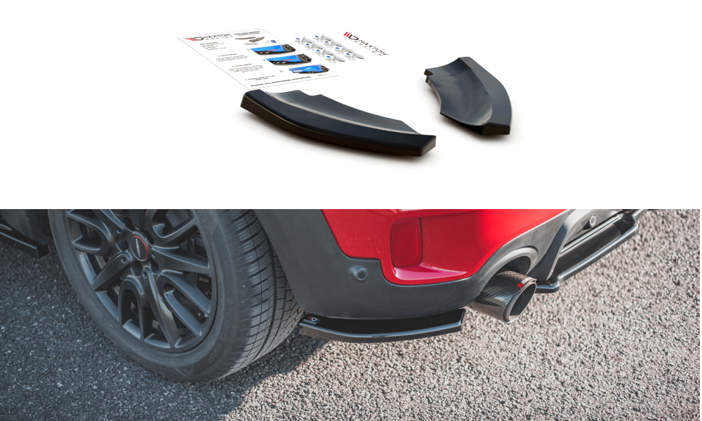 Image of Rear Side Splitters Mini Countryman MK2 F60 JCW-GB