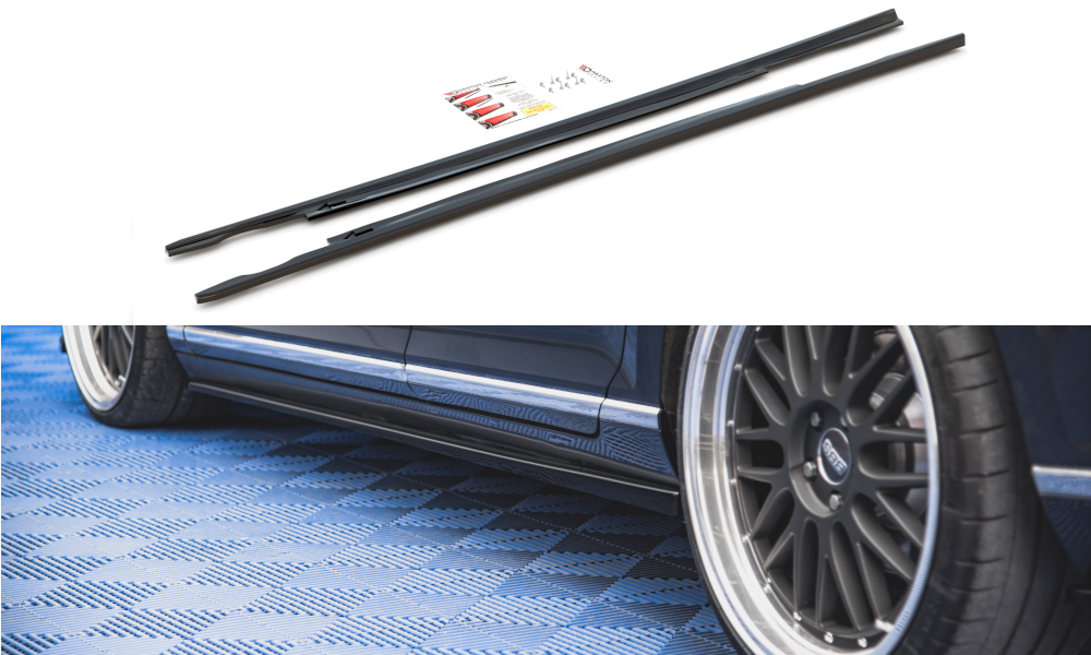 Image of Side Skirts Diffusers Volkswagen Passat B8 - Gloss Black
