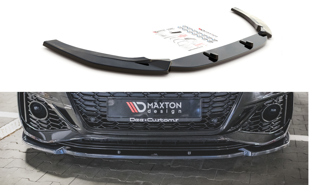 Image of Front Splitter V.2 Audi RS5 F5 Facelift - Gloss Black