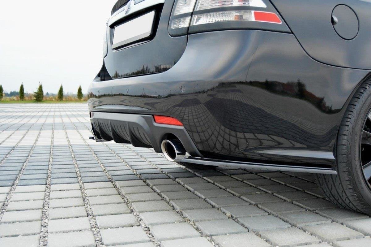 Image of Rear Side Splitters Saab 9-3 Aero MK2 Facelift - Gloss Black