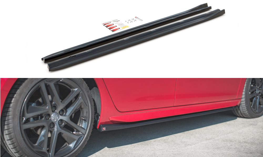 Image of Side Skirts Diffusers Peugeot 308 GT MK2 Facelift-GB