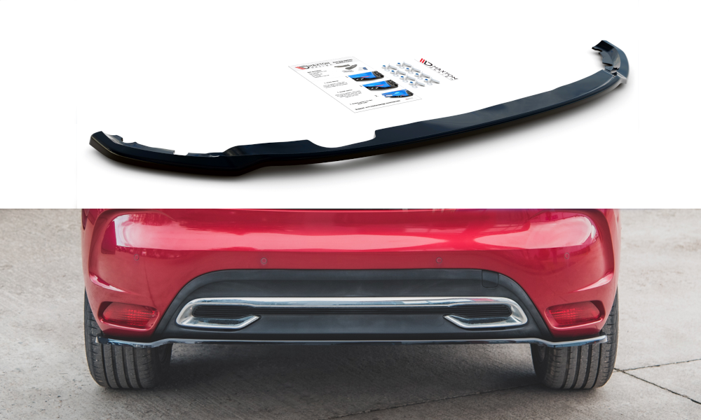 Image of Central Rear Splitter Citroen DS4 - Gloss Black