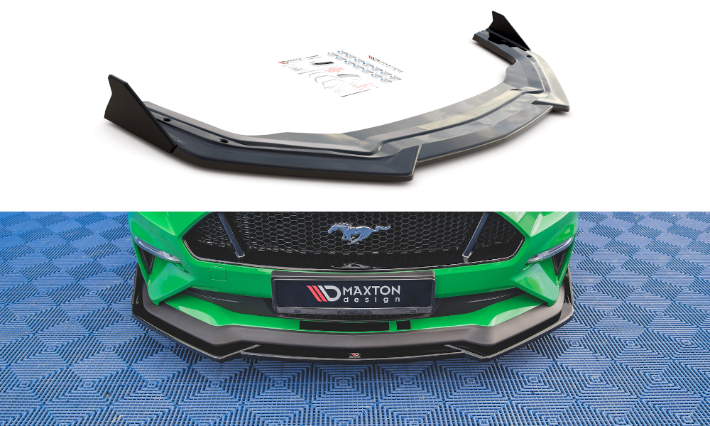 Image of Front Splitter + Flaps V.1 Ford Mustang GT MK6 Facelift-NP V2