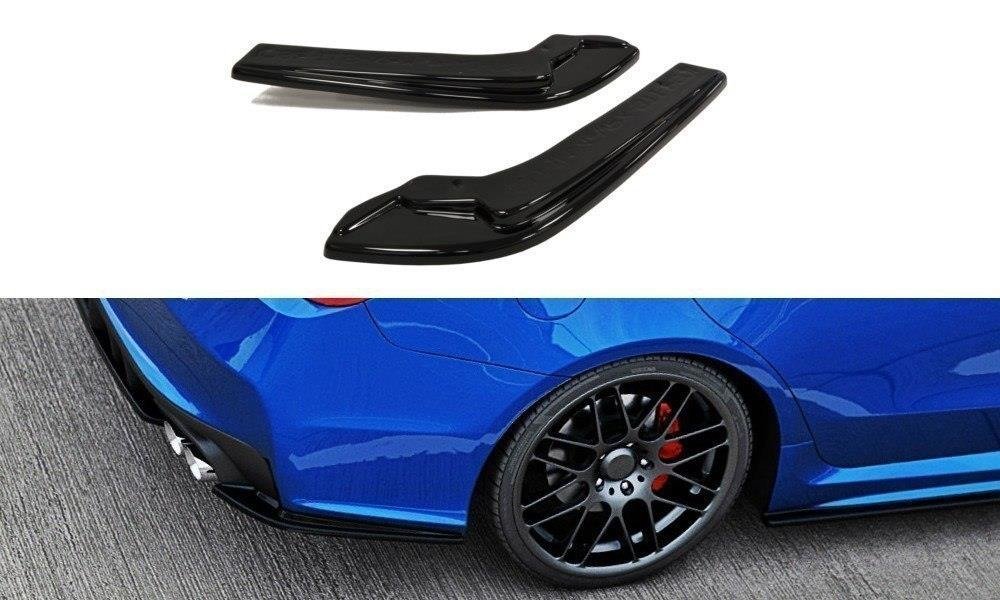Image of Rear Side Splitters Subaru WRX STi - Gloss Black