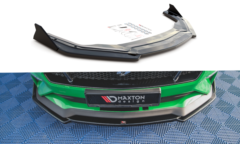 Image of Front Splitter + Flaps V.2 Ford Mustang GT MK6 Facelift-NP V2