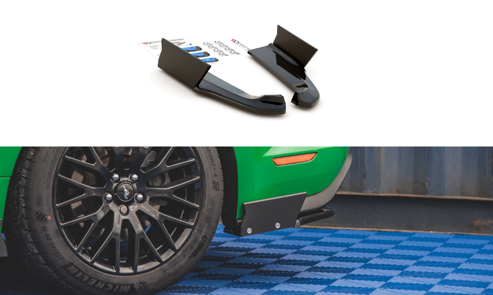 Image of Rear Side Splitters + Flaps V.1 Ford Mustang GT MK6 Facelift V1