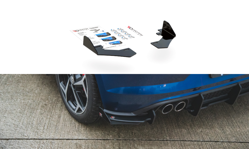 Image of Rear Side Flaps Volkswagen Polo GTi MK6 - Gloss Black