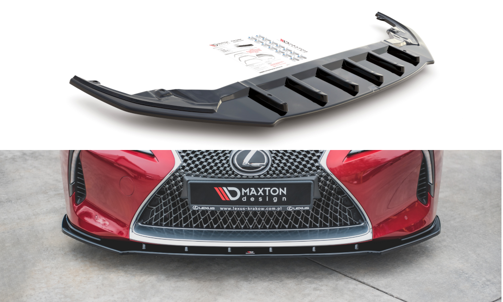 Image of Front Splitter V.1 Lexus LC 500 - Gloss Black