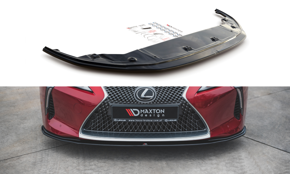 Image of Front Splitter V.2 Lexus LC 500 - Gloss Black