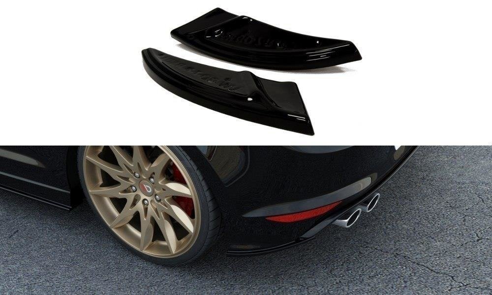 Image of Achterzijsplitters V.1 VW Golf 7 R / R-Line - Glanzend Zwart