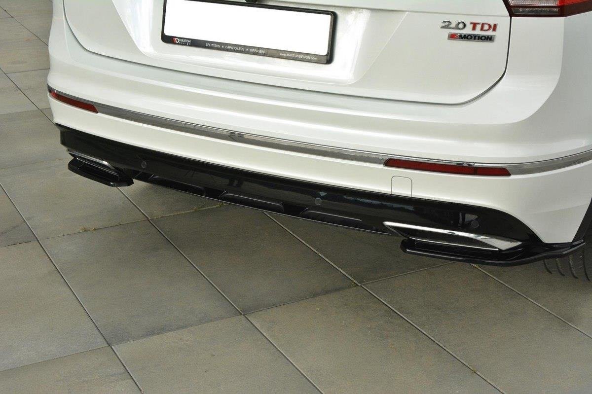 Image of Rear Side Splitters VW Tiguan MK2 R-Line - Gloss Black