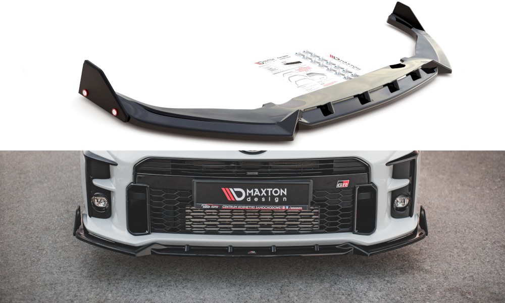 Image of Front Splitter + Flaps V.2 Toyota Gr Yaris MK4 - Not Primed V3