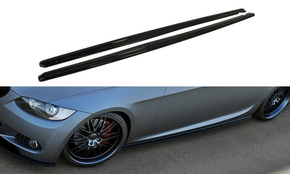 Image of Side Skirts Diffusers For BMW 3 E92 Mpack - Gloss Black